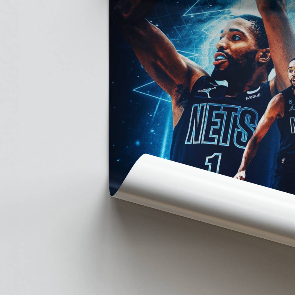 Poster Brooklyn Nets Blauw