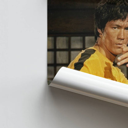 Poster Bruce Lee gele jumpsuit