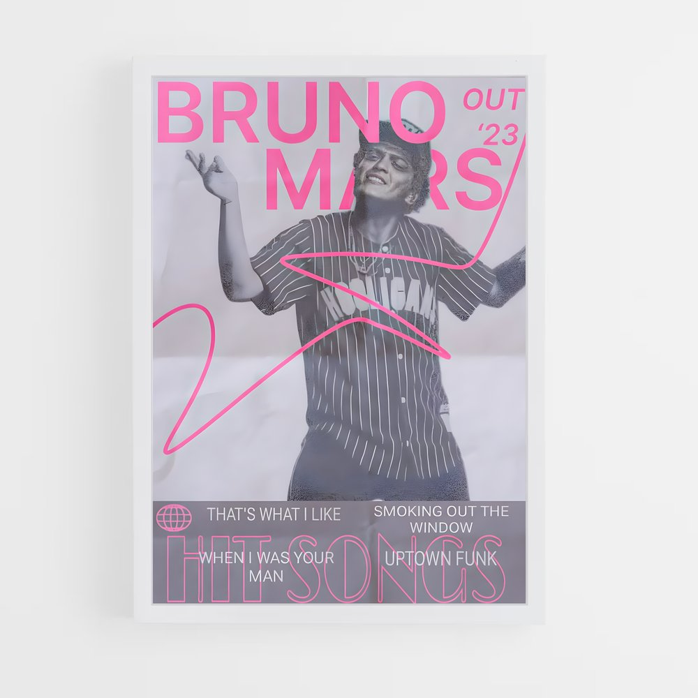 bruno-mars-9 cadre Blanc