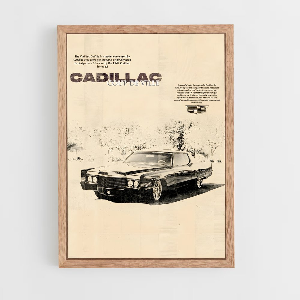 cadillac-8 cadre Bois clair