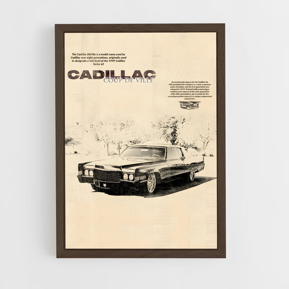cadillac-8 cadre Bois foncé