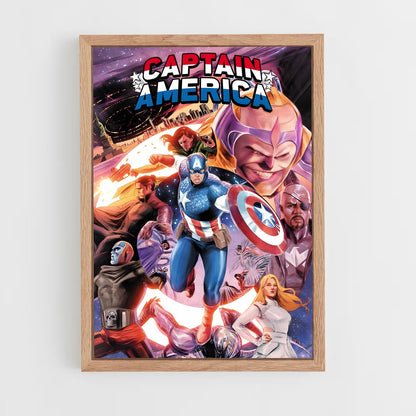 captain-america-1 cadre Bois clair