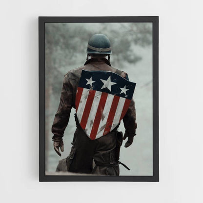 Poster Kapitein Amerika Retro