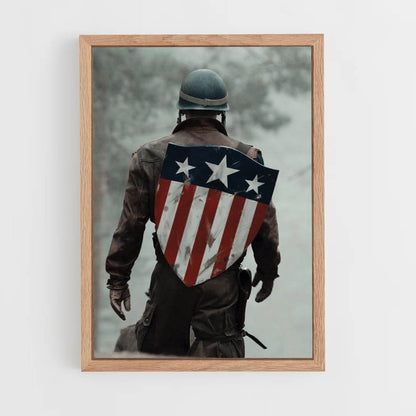 Poster Kapitein Amerika Retro