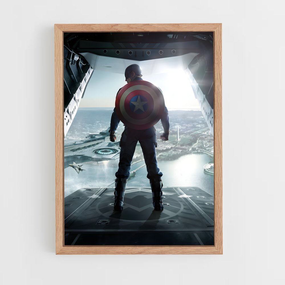 captain-america-14 cadre Bois clair
