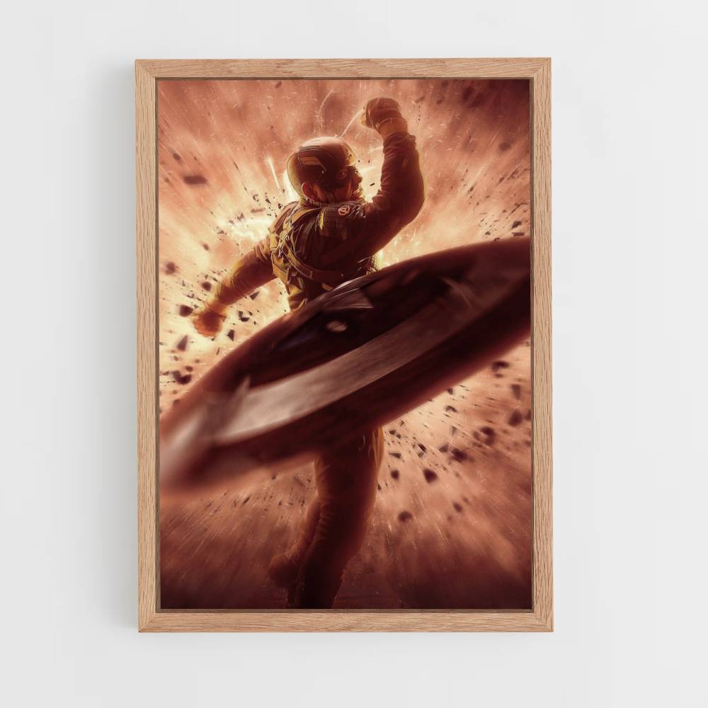 Poster Captain America explosie