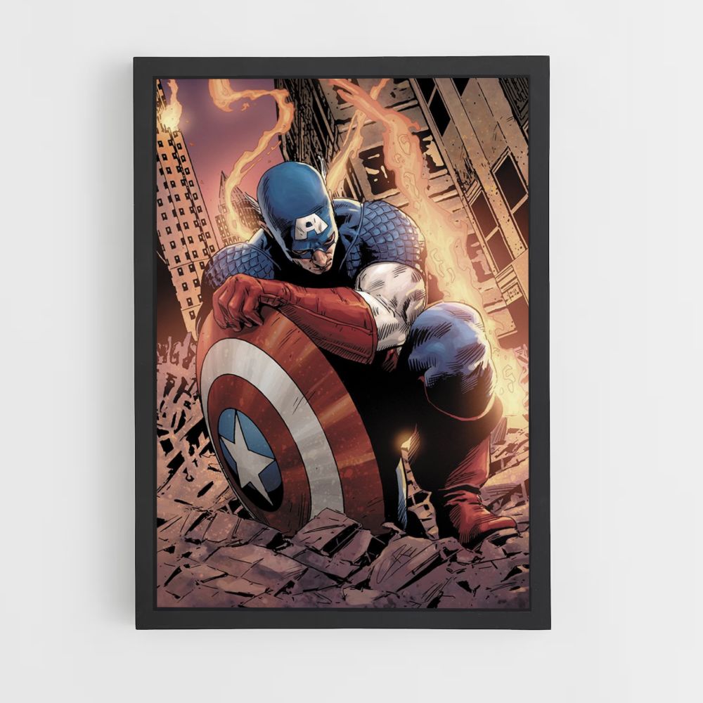 Poster Captain America-tekening