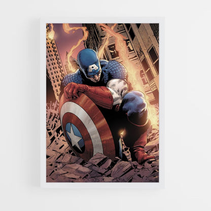 Poster Captain America-tekening