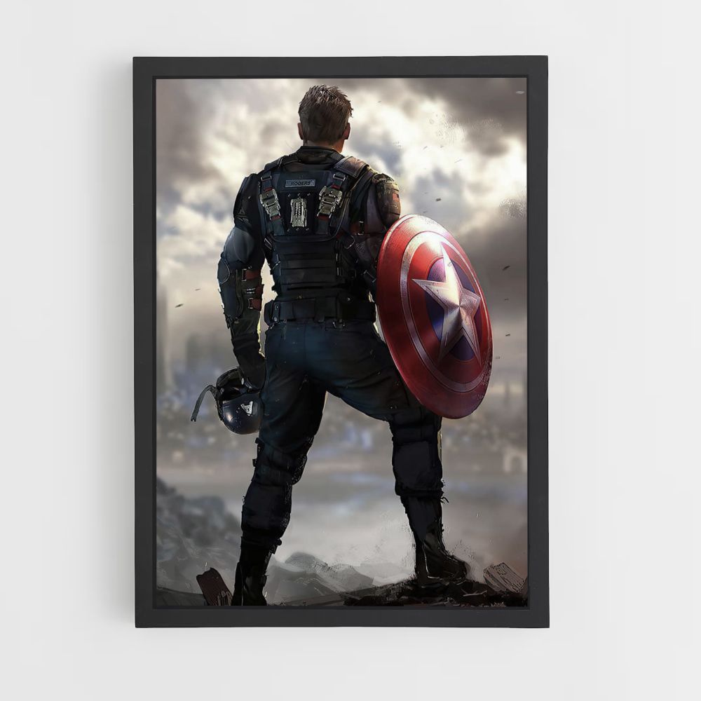 Poster Captain America ruïnes