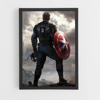 Poster Captain America ruïnes