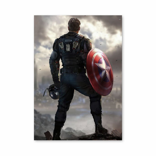 Poster Captain America ruïnes