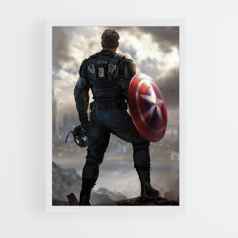 Poster Captain America ruïnes