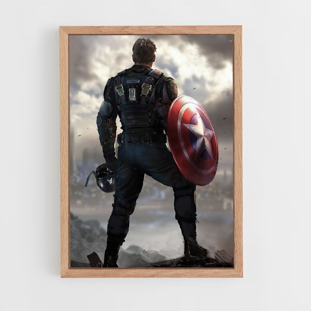 Poster Captain America ruïnes