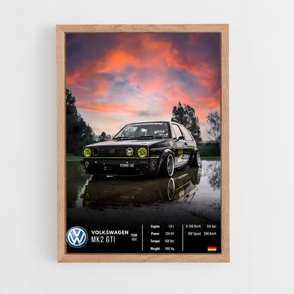 car-posters-1 cadre Bois clair