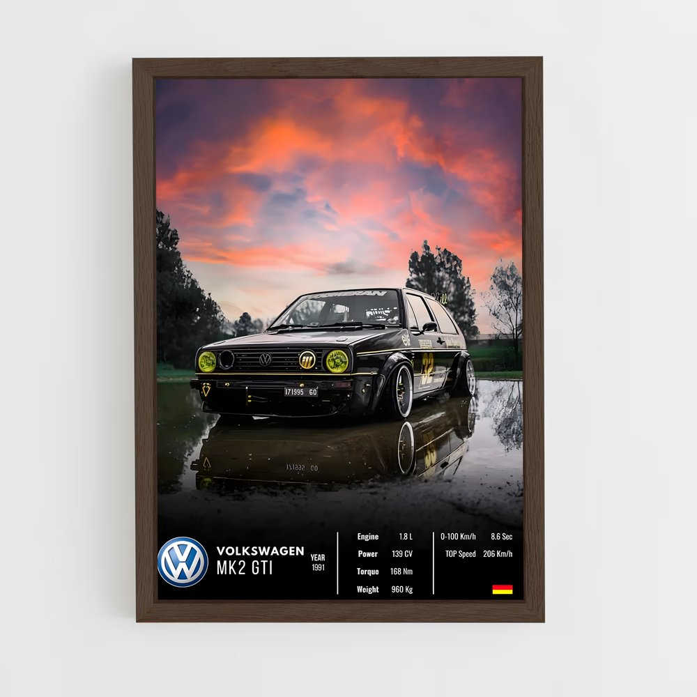 car-posters-1 cadre Bois foncé