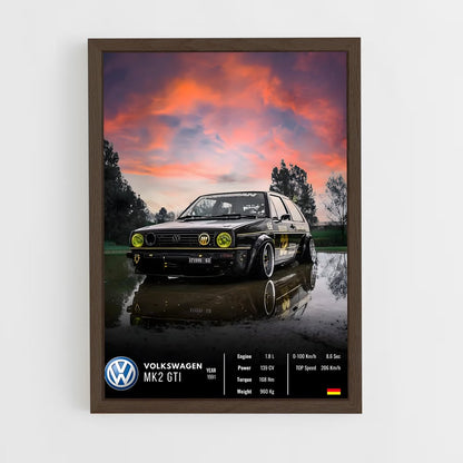 car-posters-1 cadre Bois foncé