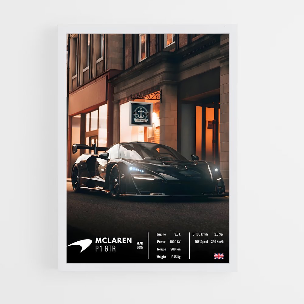 car-posters-10 cadre Blanc