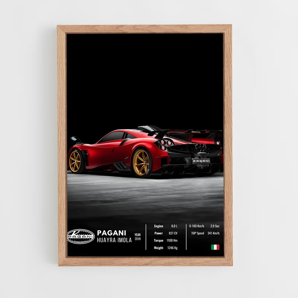 car-posters-11 cadre Bois clair