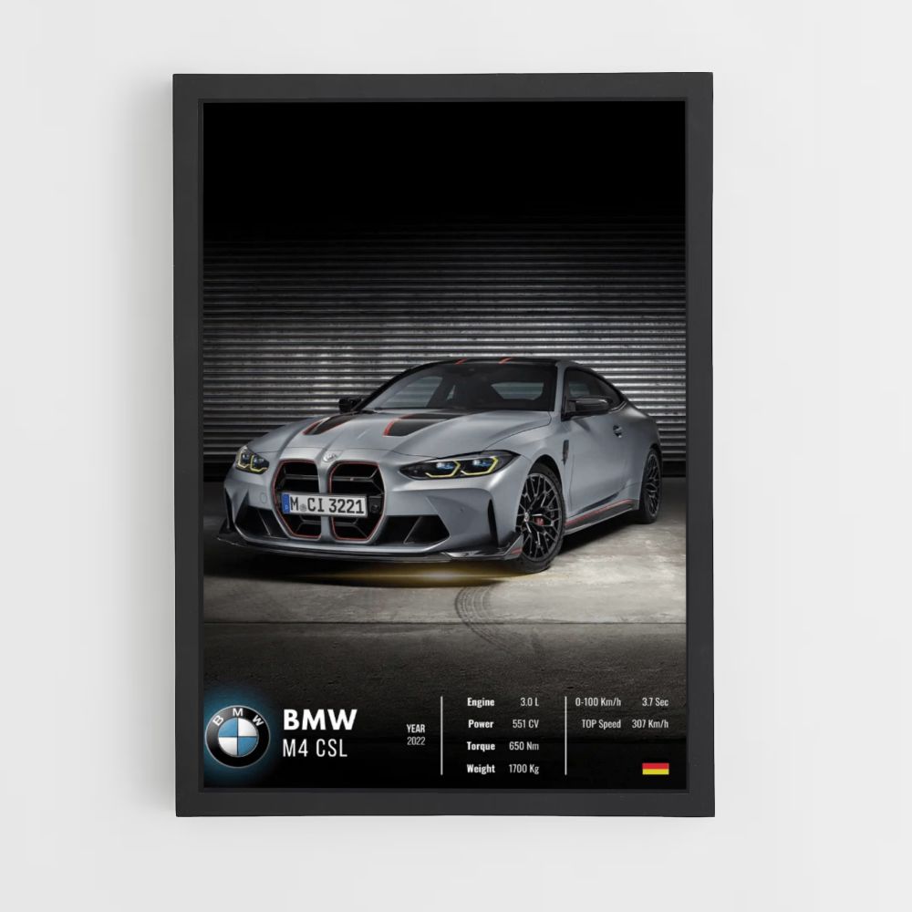 BMW M4 CSL-poster