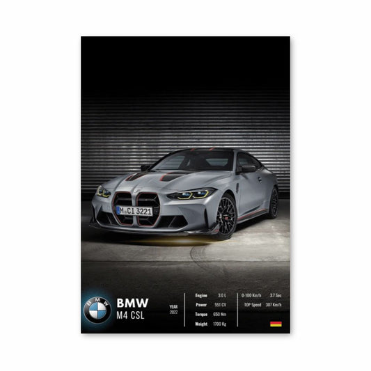 BMW M4 CSL-poster