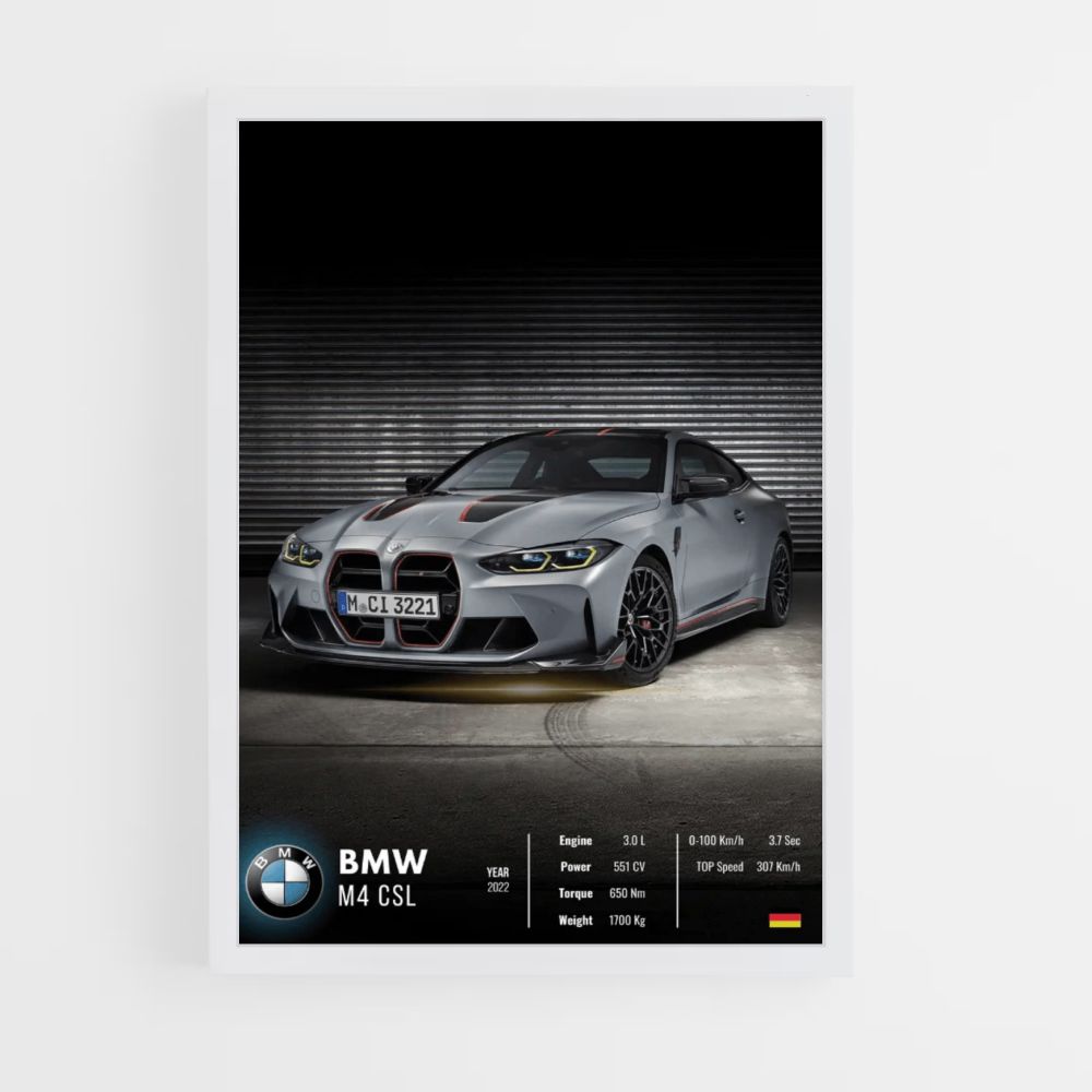 BMW M4 CSL-poster