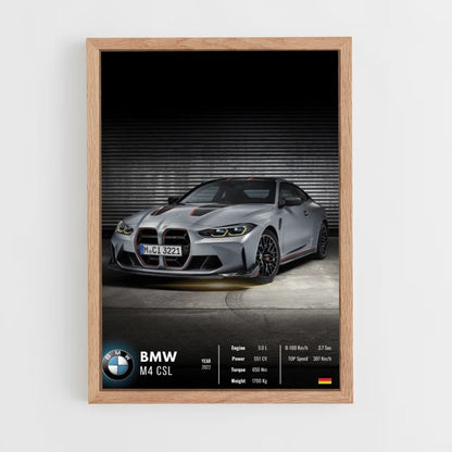 BMW M4 CSL-poster