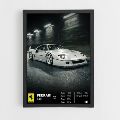 Ferrari F40-poster