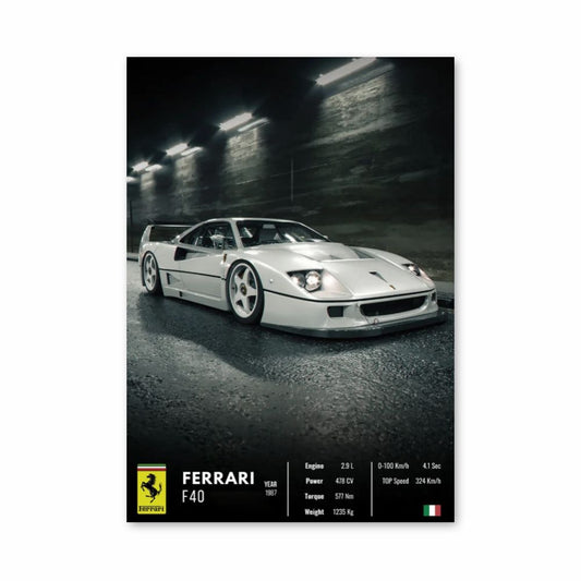 Ferrari F40-poster