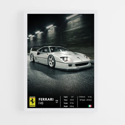 Ferrari F40-poster