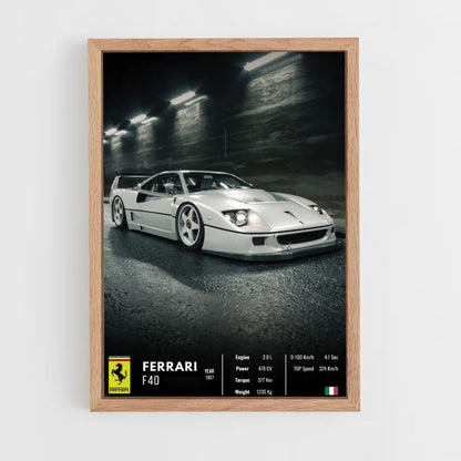 Ferrari F40-poster