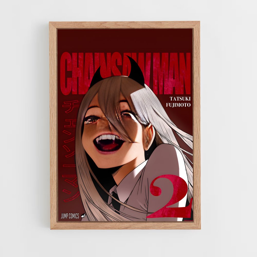 chainsaw-man-9 cadre Bois clair