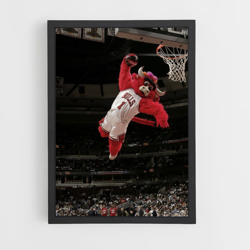 Chicago Bulls mascotte poster