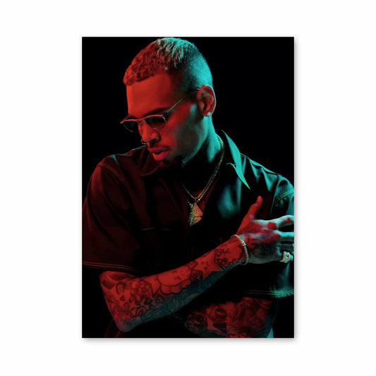 Chris Brown donkere poster