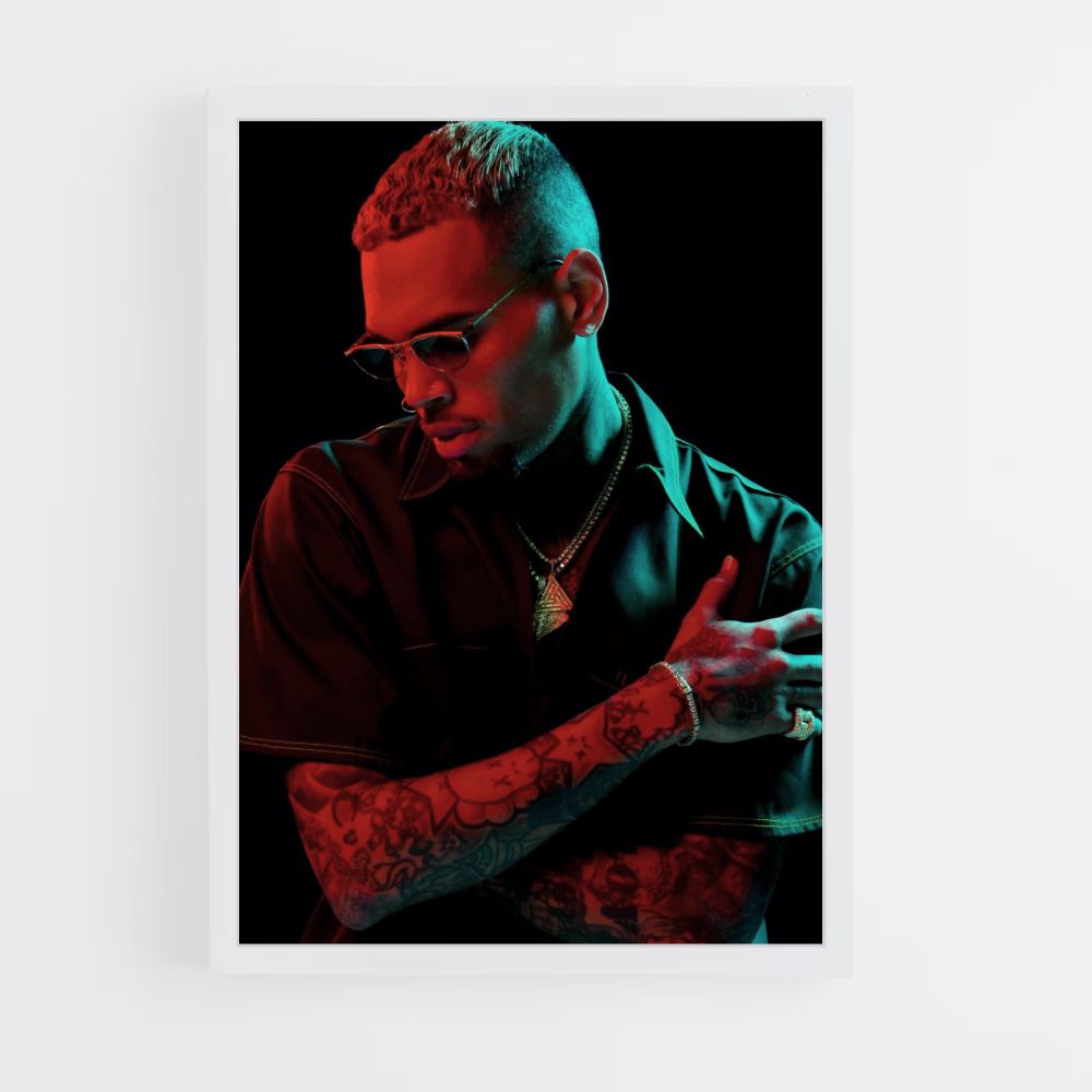 Chris Brown donkere poster