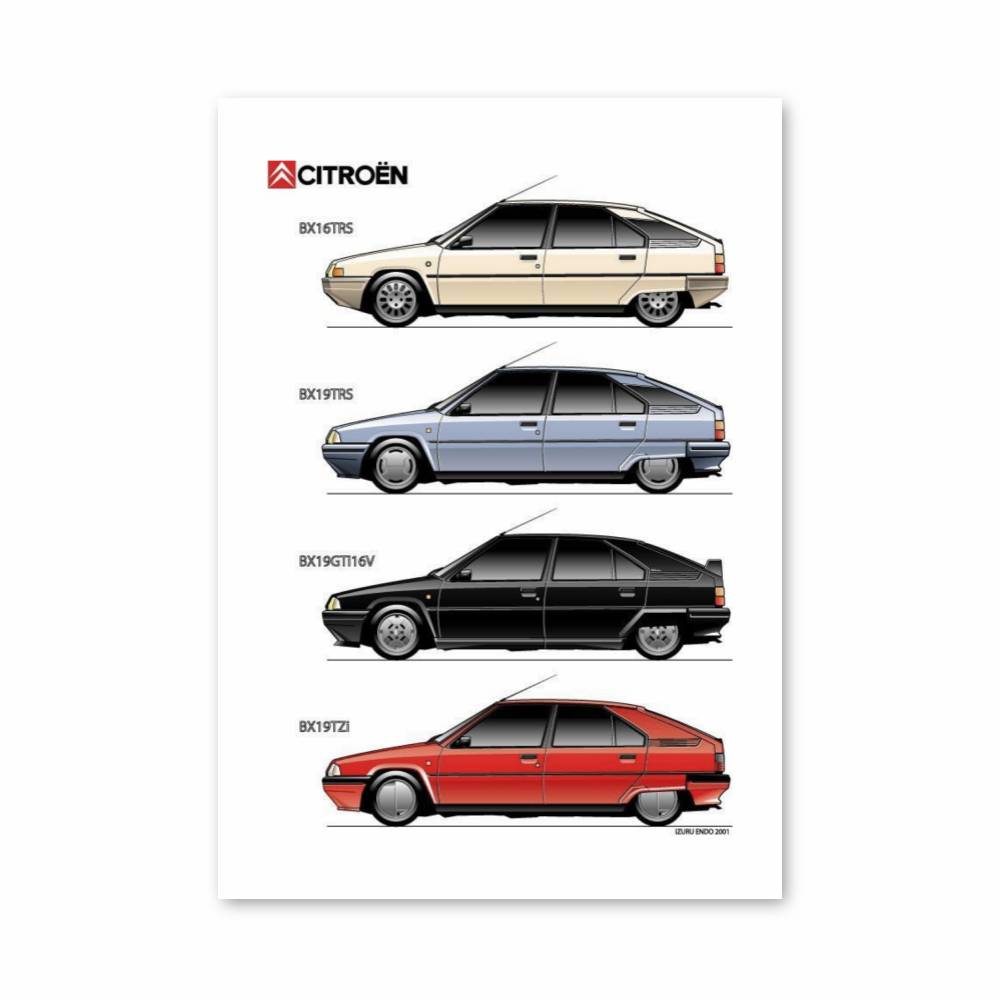 Poster Citroen BX Modèles