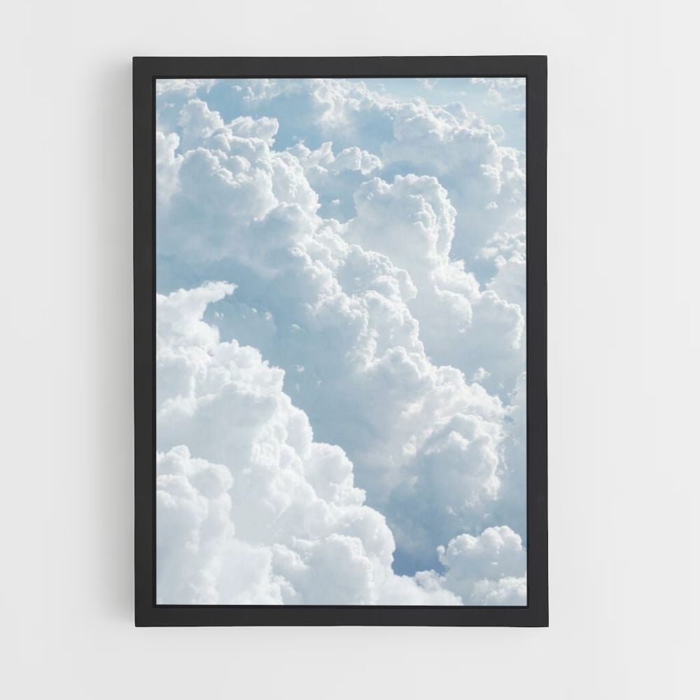 Witte wolkenposter