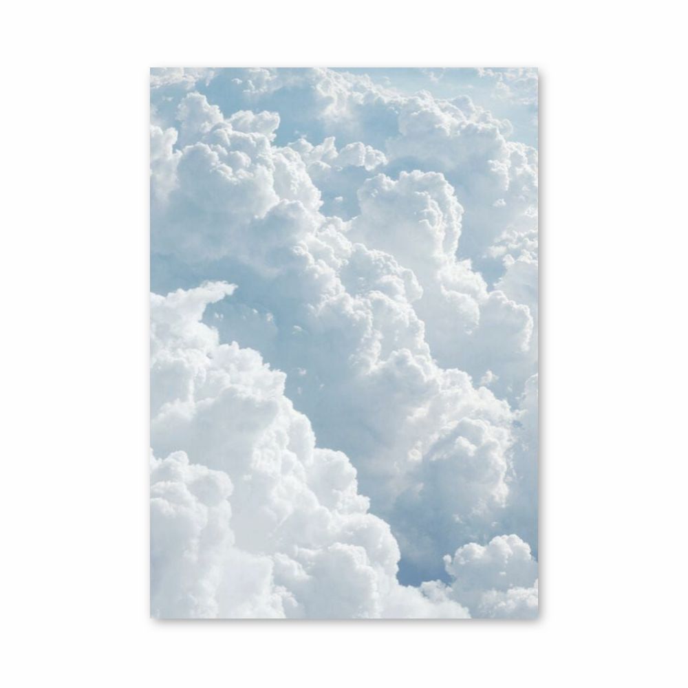 Witte wolkenposter