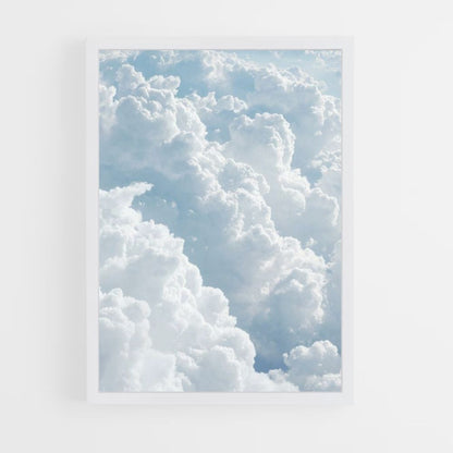 Witte wolkenposter