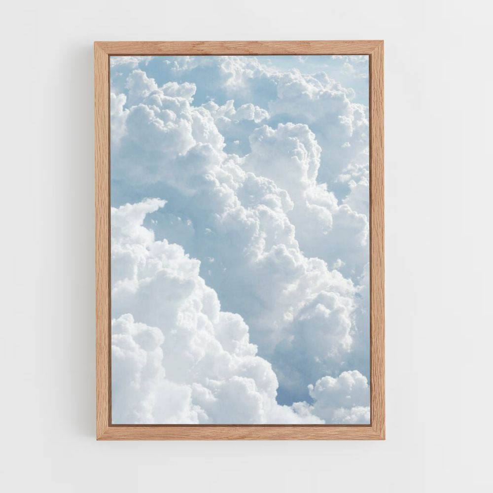 Witte wolkenposter