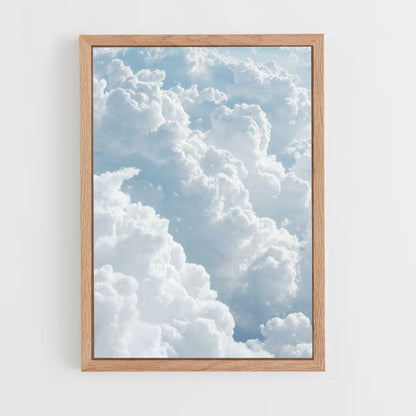 Witte wolkenposter