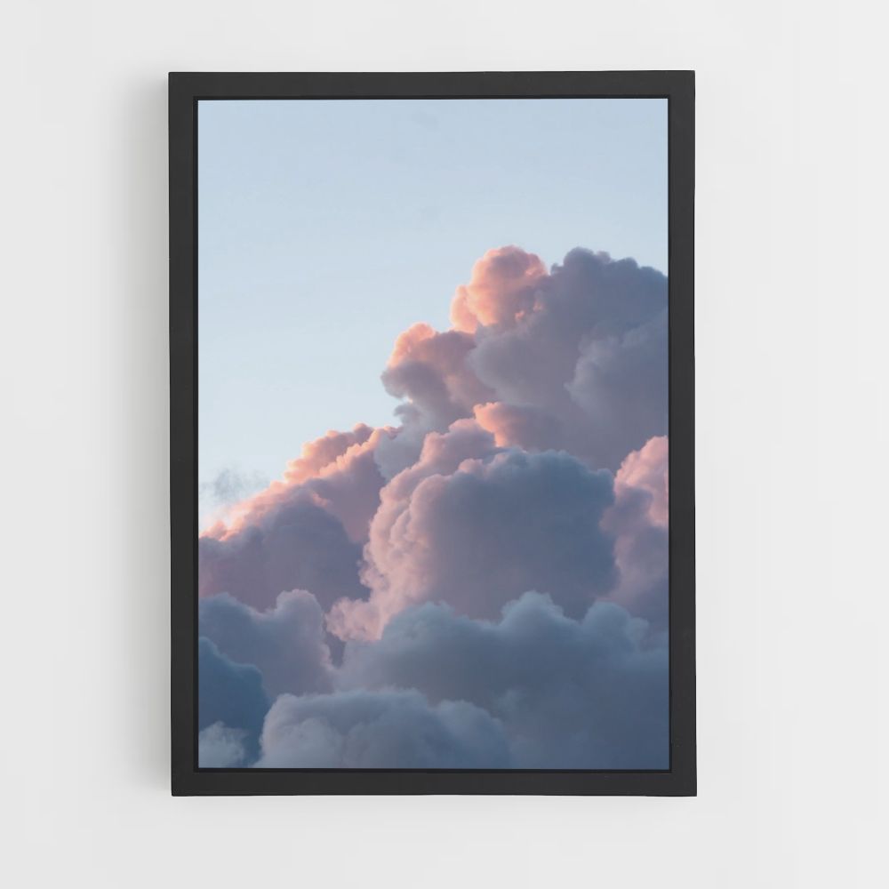 Roze wolkenposter