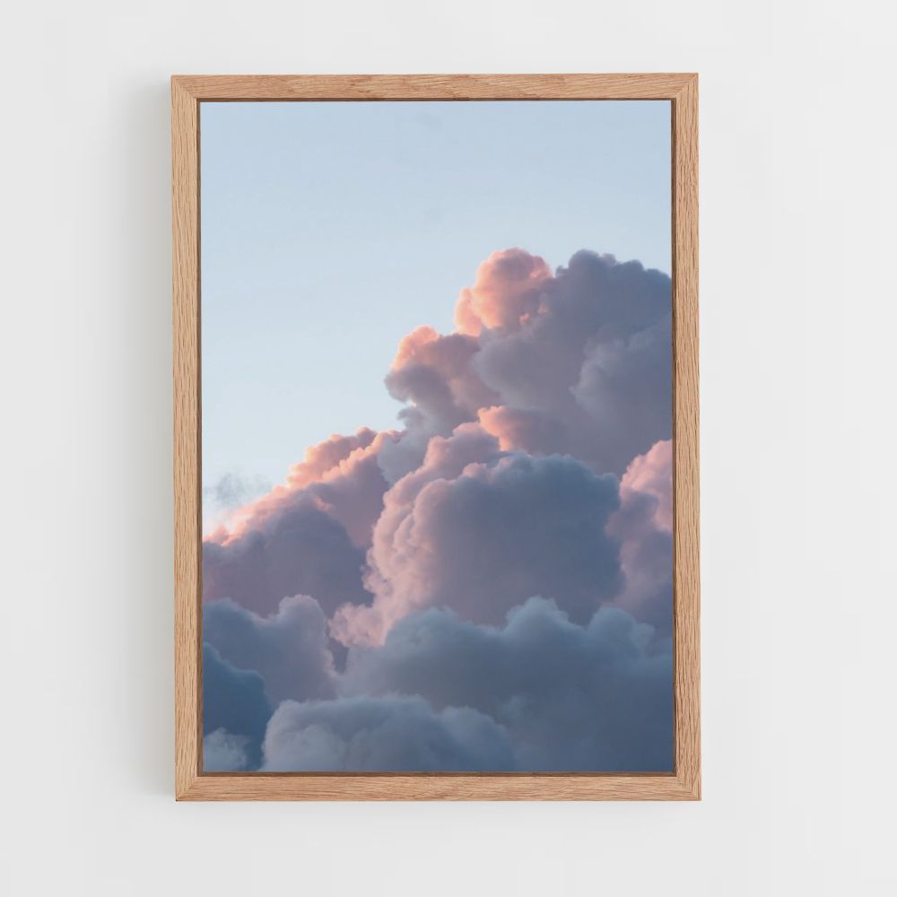 Roze wolkenposter