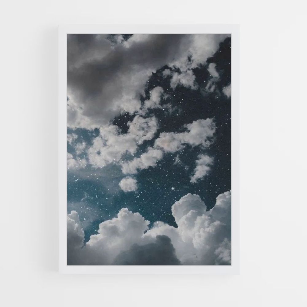 Poster Wolken Nacht