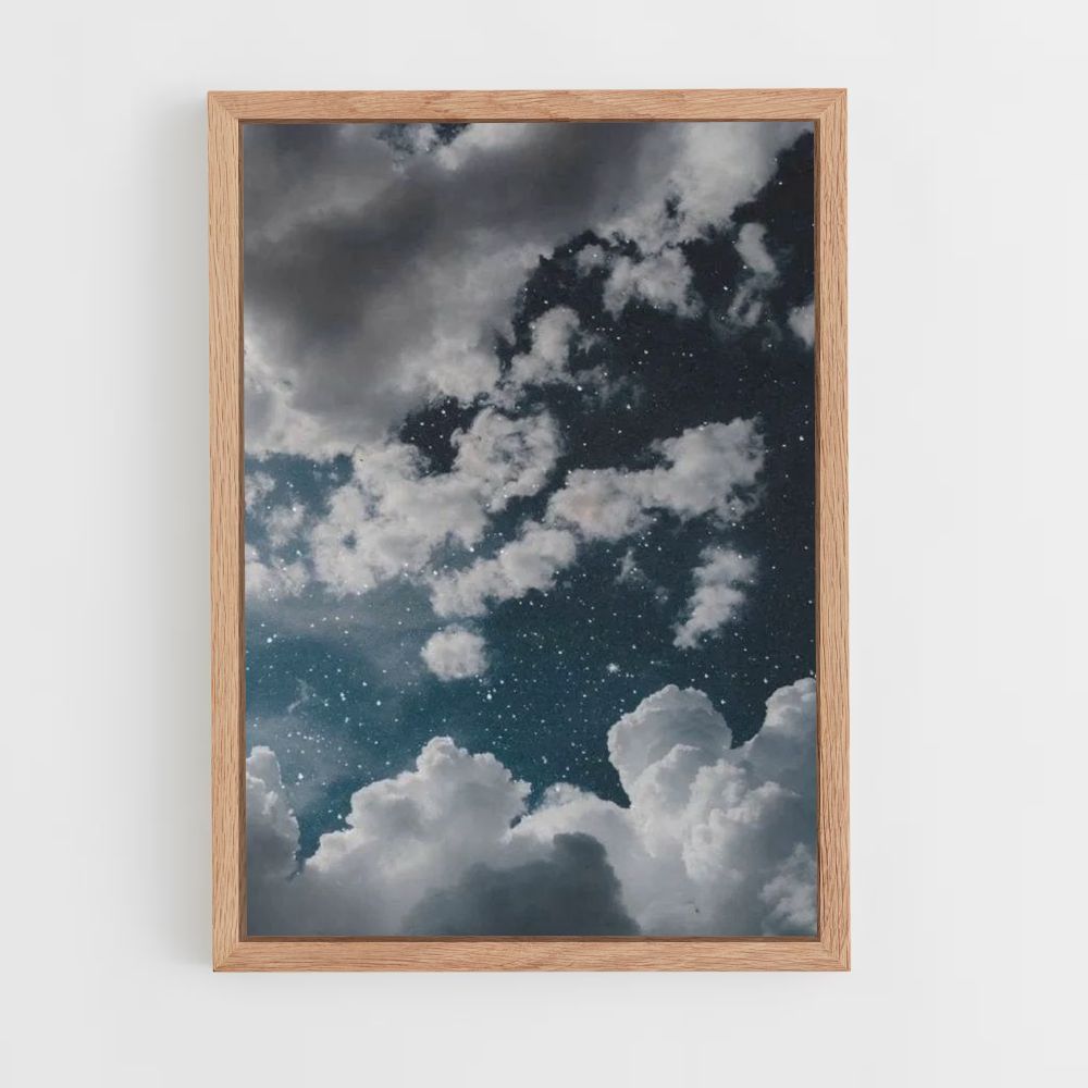 Poster Wolken Nacht