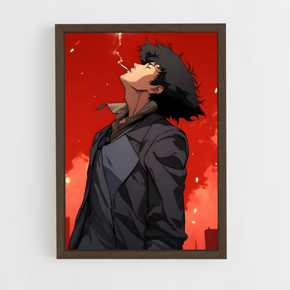 cowboy-bebop-4 cadre Bois foncé