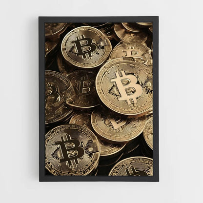 Poster Bitcoin-munten