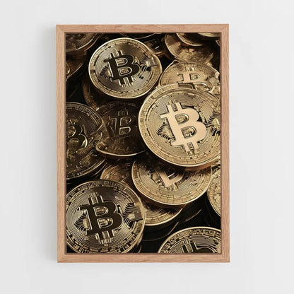 Poster Bitcoin-munten