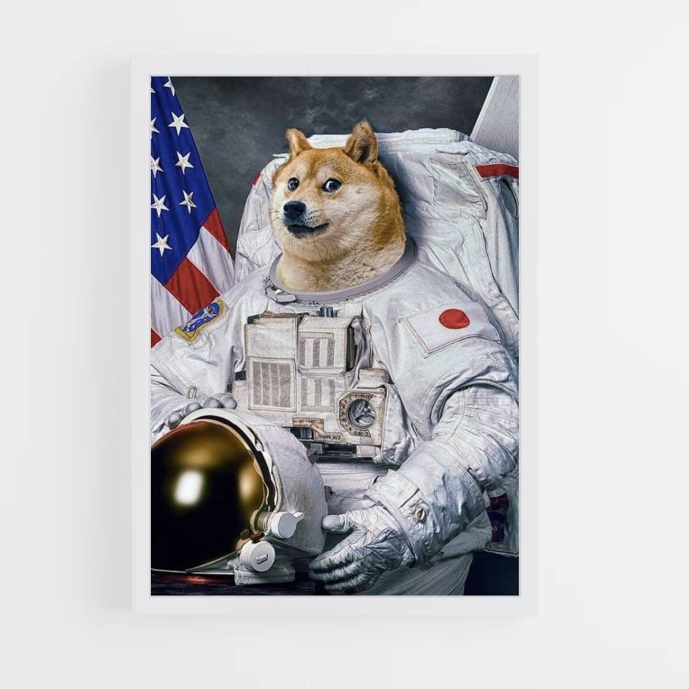 Poster Doge-astronaut