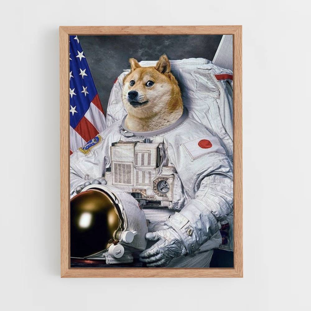 Poster Doge-astronaut