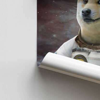 Poster Doge in de ruimte